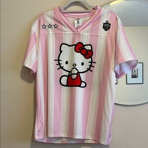 Hello Kitty Pink Striped Jersey Shirt